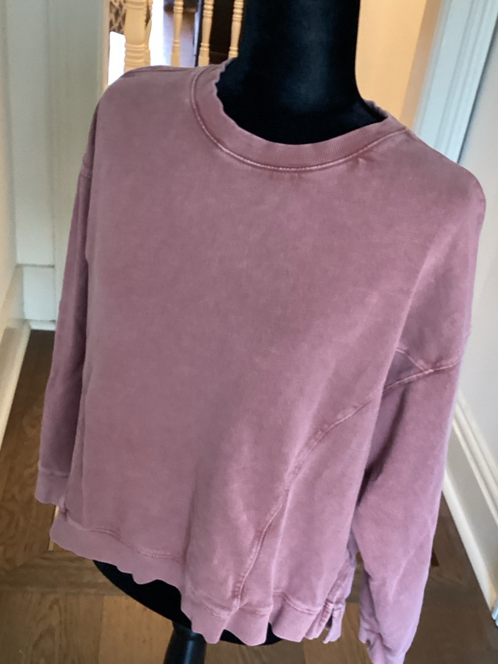 Lucky Brand Mauve-Pink Crewneck Sweatshirt